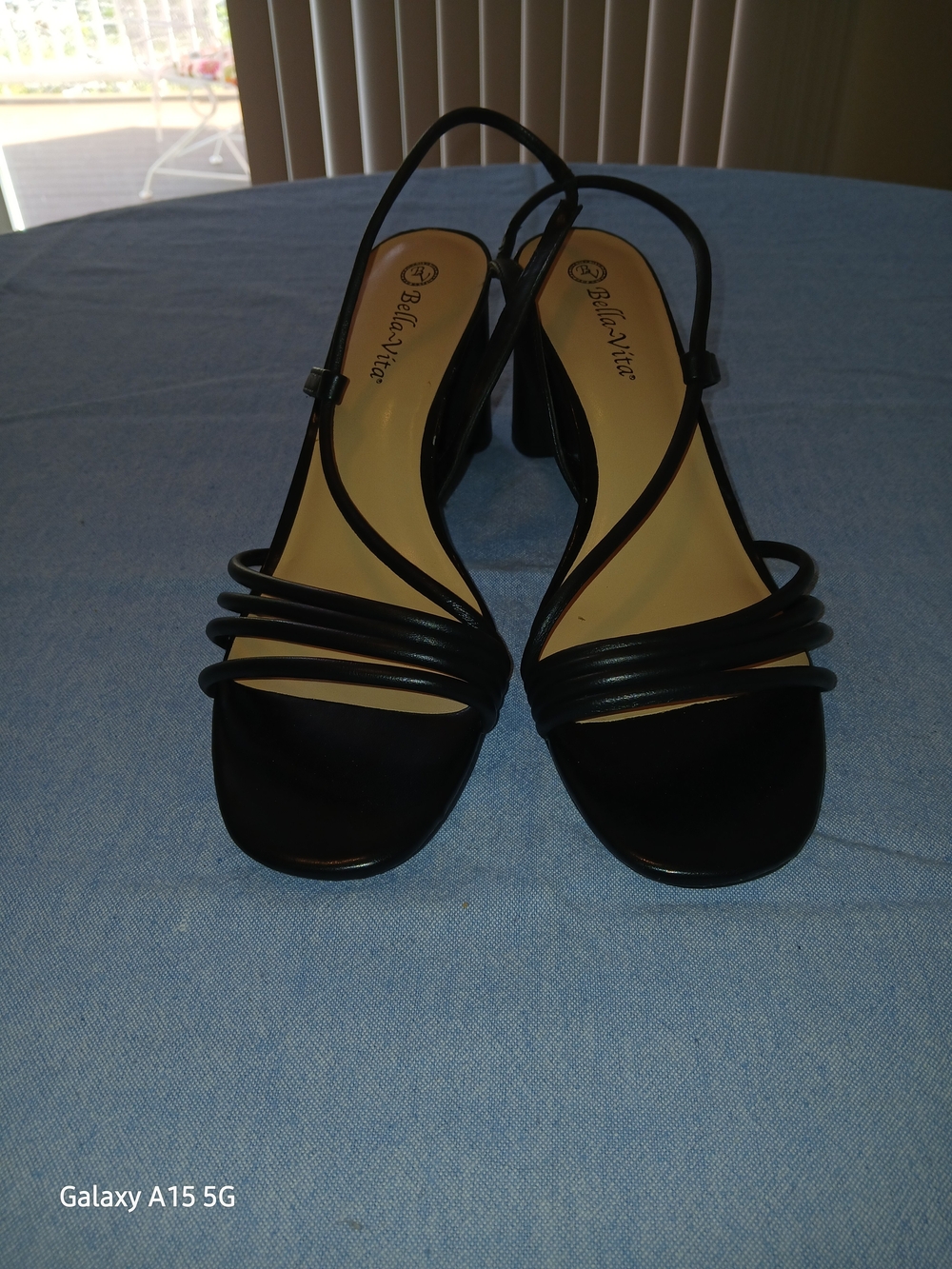 Bella Vita Black Strappy Slingback Sandals